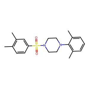 1-(2,6-dimethylphenyl)-4-(3,4-dimethylphenyl)sulfonylpiperazine structure