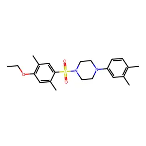 1-(3,4-dimethylphenyl)-4-(4-ethoxy-2,5-dimethylphenyl)sulfonylpiperazine structure