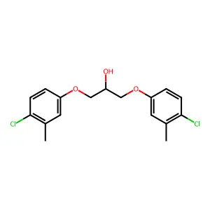 1,3-bis(4-chloro-3-methylphenoxy)propan-2-ol structure