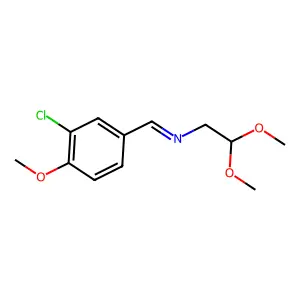1-(3-chloro-4-methoxyphenyl)-N-(2,2-dimethoxyethyl)methanimine structure