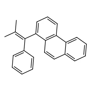 1-(2-methyl-1-phenylprop-1-enyl)phenanthrene structure