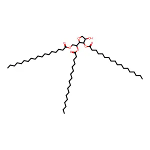 [2-[(2R,3S,4R)-4-hydroxy-3-octadecanoyloxyoxolan-2-yl]-2-octadecanoyloxyethyl] octadecanoate structure