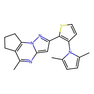 11-[3-(2,5-dimethylpyrrol-1-yl)thiophen-2-yl]-7-methyl-1,8,12-triazatricyclo[7.3.0.02,6]dodeca-2(6),7,9,11-tetraene structure
