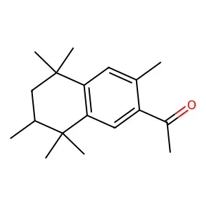 1-(3,5,5,7,8,8-hexamethyl-6,7-dihydronaphthalen-2-yl)ethanone structure