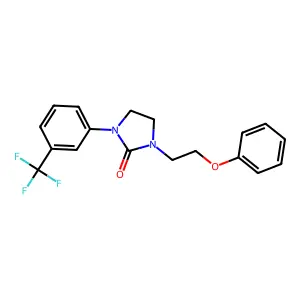 1-(2-phenoxyethyl)-3-[3-(trifluoromethyl)phenyl]imidazolidin-2-one structure