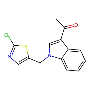 1-[1-[(2-chloro-1,3-thiazol-5-yl)methyl]indol-3-yl]ethanone structure