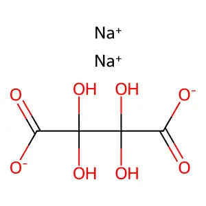 disodium2,2,3,3-tetrahydroxybutanedioate structure