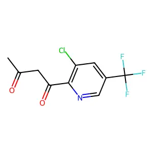 1-[3-chloro-5-(trifluoromethyl)-2-pyridinyl]butane-1,3-dione structure