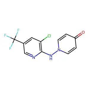 1-[[3-chloro-5-(trifluoromethyl)-2-pyridinyl]amino]pyridin-4-one structure