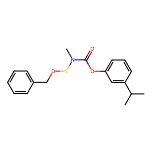 (3-propan-2-ylphenyl) N-methyl-N-phenylmethoxysulfanylcarbamate structure