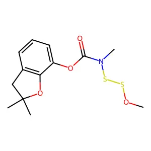 (2,2-dimethyl-3H-1-benzofuran-7-yl) N-(methoxydisulfanyl)-N-methylcarbamate structure