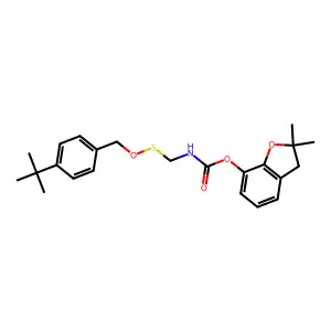 (2,2-dimethyl-3H-1-benzofuran-7-yl) N-[(4-tert-butylphenyl)methoxysulfanylmethyl]carbamate structure