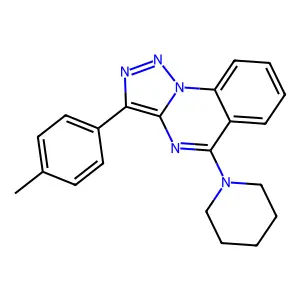 1-[3-(4-methylphenyl)-[1,2,3]triazolo[1,5-a]quinazolin-5-yl]piperidine structure