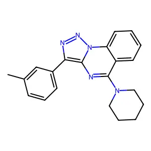 1-[3-(3-methylphenyl)-[1,2,3]triazolo[1,5-a]quinazolin-5-yl]piperidine structure