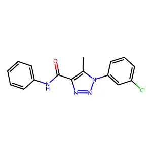 1-(3-chlorophenyl)-5-methyl-N-phenyl-1H-1,2,3-triazole-4-carboxamide structure