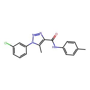 1-(3-chlorophenyl)-5-methyl-N-(4-methylphenyl)-1H-1,2,3-triazole-4-carboxamide structure