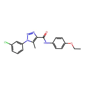 1-(3-chlorophenyl)-N-(4-ethoxyphenyl)-5-methyl-1H-1,2,3-triazole-4-carboxamide structure