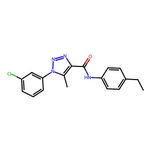 1-(3-chlorophenyl)-N-(4-ethylphenyl)-5-methyl-1H-1,2,3-triazole-4-carboxamide structure