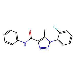 1-(2-fluorophenyl)-5-methyl-N-phenyl-1H-1,2,3-triazole-4-carboxamide structure