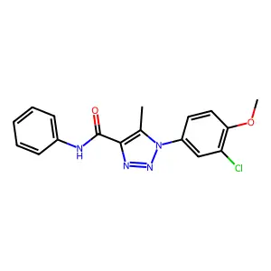 1-(3-chloro-4-methoxyphenyl)-5-methyl-N-phenyl-1H-1,2,3-triazole-4-carboxamide structure