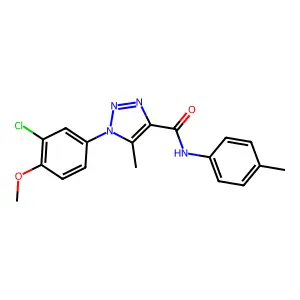 1-(3-chloro-4-methoxyphenyl)-5-methyl-N-(4-methylphenyl)-1H-1,2,3-triazole-4-carboxamide structure