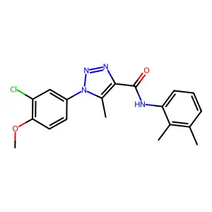 1-(3-chloro-4-methoxyphenyl)-N-(2,3-dimethylphenyl)-5-methyl-1H-1,2,3-triazole-4-carboxamide structure