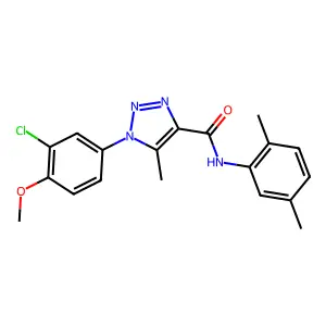 1-(3-chloro-4-methoxyphenyl)-N-(2,5-dimethylphenyl)-5-methyl-1H-1,2,3-triazole-4-carboxamide structure