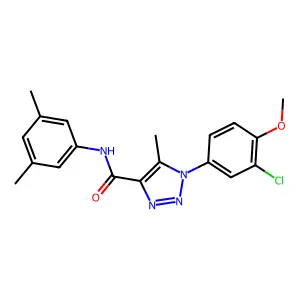 1-(3-chloro-4-methoxyphenyl)-N-(3,5-dimethylphenyl)-5-methyl-1H-1,2,3-triazole-4-carboxamide structure