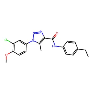 1-(3-chloro-4-methoxyphenyl)-N-(4-ethylphenyl)-5-methyl-1H-1,2,3-triazole-4-carboxamide structure