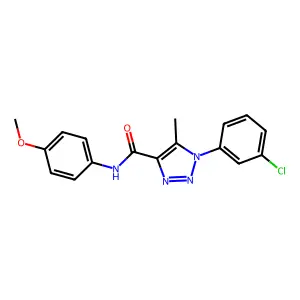 1-(3-chlorophenyl)-N-(4-methoxyphenyl)-5-methyl-1H-1,2,3-triazole-4-carboxamide structure