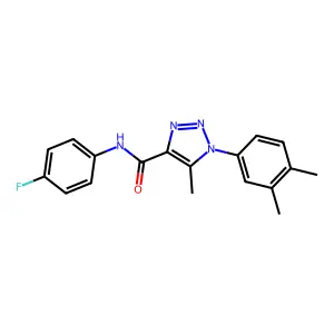 1-(3,4-dimethylphenyl)-N-(4-fluorophenyl)-5-methyl-1H-1,2,3-triazole-4-carboxamide structure