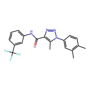 1-(3,4-dimethylphenyl)-5-methyl-N-[3-(trifluoromethyl)phenyl]-1H-1,2,3-triazole-4-carboxamide structure