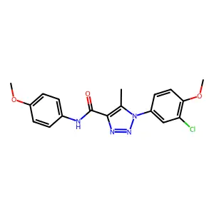 1-(3-chloro-4-methoxyphenyl)-N-(4-methoxyphenyl)-5-methyl-1H-1,2,3-triazole-4-carboxamide structure