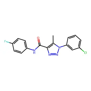 1-(3-chlorophenyl)-N-(4-fluorophenyl)-5-methyl-1H-1,2,3-triazole-4-carboxamide structure