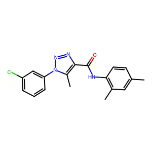 1-(3-chlorophenyl)-N-(2,4-dimethylphenyl)-5-methyl-1H-1,2,3-triazole-4-carboxamide structure