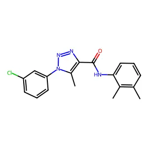 1-(3-chlorophenyl)-N-(2,3-dimethylphenyl)-5-methyl-1H-1,2,3-triazole-4-carboxamide structure