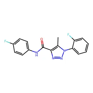 1-(2-fluorophenyl)-N-(4-fluorophenyl)-5-methyl-1H-1,2,3-triazole-4-carboxamide structure