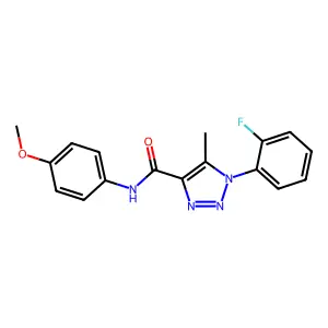 1-(2-fluorophenyl)-N-(4-methoxyphenyl)-5-methyl-1H-1,2,3-triazole-4-carboxamide structure