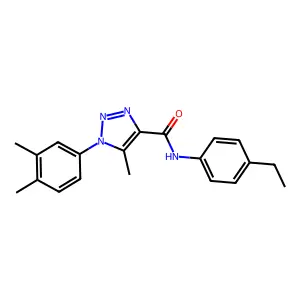 1-(3,4-dimethylphenyl)-N-(4-ethylphenyl)-5-methyl-1H-1,2,3-triazole-4-carboxamide structure