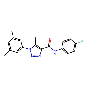 1-(3,5-dimethylphenyl)-N-(4-fluorophenyl)-5-methyl-1H-1,2,3-triazole-4-carboxamide structure