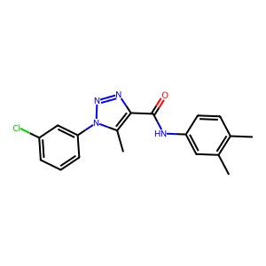 1-(3-chlorophenyl)-N-(3,4-dimethylphenyl)-5-methyl-1H-1,2,3-triazole-4-carboxamide structure