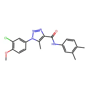 1-(3-chloro-4-methoxyphenyl)-N-(3,4-dimethylphenyl)-5-methyl-1H-1,2,3-triazole-4-carboxamide structure