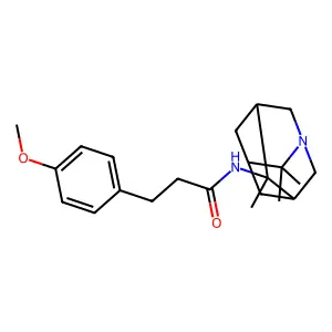 Benzenepropanamide, 4-methoxy-N-(4,8,8-trimethyl-1-azatricyclo(3.3.1.1(sup 3,7))dec-4-yl)- structure