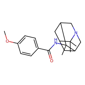 N-(p-Methoxybenzoyl)-4-amino-4,8,8-trimethyl-1-azaadamantane structure
