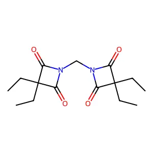 1-[(3,3-diethyl-2,4-dioxoazetidin-1-yl)methyl]-3,3-diethylazetidine-2,4-dione structure