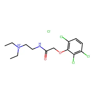 diethyl-[2-[[2-(2,3,6-trichlorophenoxy)acetyl]amino]ethyl]azanium chloride structure