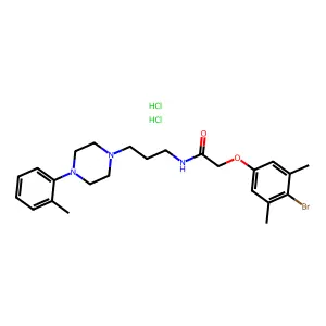 N-(3-(4-(2-Tolyl)piperazino)propyl)-4-bromo-3,5-dimethylphenoxyacetamide dihydrochloride structure