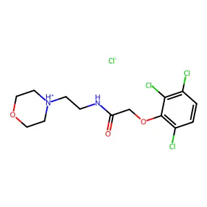 N-(2-morpholin-4-ium-4-ylethyl)-2-(2,3,6-trichlorophenoxy)acetamide chloride structure