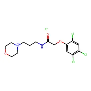 N-(3-morpholin-4-ium-4-ylpropyl)-2-(2,4,5-trichlorophenoxy)acetamide chloride structure