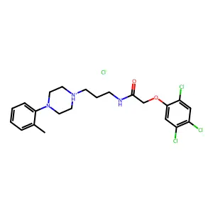 Acetamide, N-(3-(4-(2-methylphenyl)-1-piperazinyl)propyl)-2-(2,4,5-trichlorophenoxy)-, monohydrochloride structure